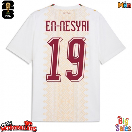 Morocco Youssef En-Nesyri #19 Replica Away Stadium Shirt World Cup 2026 Short Sleeve